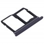La bandeja de tarjeta SD nano tarjeta SIM bandeja + Micro para LG Stylo 5 / Q720 LM-Q720MS LM-Q720TSW Q720CS (Negro)