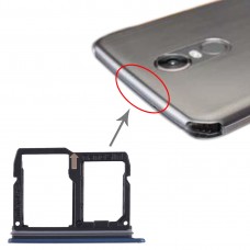 Nano SIM Card Tray + Micro SD Taca karty dla LG Stylo 4 / Q Stylus Q710 / LM-Q710CS / LM-Q710MS / LM-Q710ULS / LM-Q710ULM / LM-Q710TS / LM-Q710WA (niebieski)