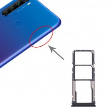 SIM-kort fack + SIM-kort fack + Micro SD-kort fack för Xiaomi redmi Note 8T / redmi Not 8 (svart)