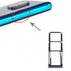 SIM-kort fack + SIM-kort fack + Micro SD-kort fack för Xiaomi redmi Note 9S / redmi 9 (grå)