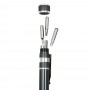 8 in 1 Portable Pen მაგნიტური მრავალფუნქციური screwdriver მითითებული მობილური ტელეფონის და კომპიუტერის შენარჩუნება Tool (შავი)