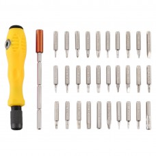 32-in-1 CRV Steel Mobile Phone Disassembly Repair Tool Multi-function Combination Screwdriver Set(Yellow) 