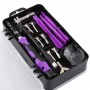 135 1 DIY მობილური ტელეფონის disassembly Tool Clock Repair მრავალფუნქციური Tool screwdriver მითითებული (შავი Purple)