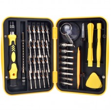 Watch Mobile Phone Disassembly Repair Tool Multi-function Deep Hole 38 in 1 Combination Screwdriver Set(Yellow)