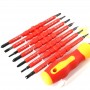 7 in 1 Bit საიზოლაციო მრავალპროფილიან Repair Tool screwdriver მითითებული (წითელი)