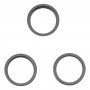 För iPhone 14 Pro Max 3st Bakkamera Glasslins Metall utanför Protector Hoop Ring (svart)