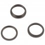 对于iPhone 14 Pro Max 3pcs后摄像头玻璃镜头金属外部保护器箍环（黑色）