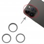 对于iPhone 14 Pro Max 3pcs后摄像头玻璃镜头金属外部保护器箍环（黑色）