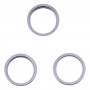För iPhone 14 Pro Max 3st Bakkamera Glasslins Metall utanför Protector Hoop Ring (Deep Purple)