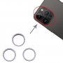 За iPhone 14 Pro Max 3pcs Задна камера стъклен обектив метал външен протектор за обръч (наситено лилаво)
