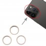 Pro iPhone 14 Pro Max 3ks 3pcs zadní kamera Skleněná čočka kovová venkovní obruč obruče (zlato)