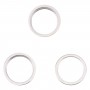 Для iPhone 14 Pro Max 3pcs задней камеры стеклянная линза металлическое кольцо по защите (серебро)