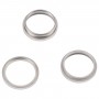 W przypadku iPhone 14 Pro Max 3PCs Tylna kamera szklana soczewki metalowy zewnętrzny pierścień obręczy (srebrny)