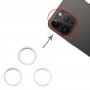 Para iPhone 14 Pro Max 3pcs Cámara trasera Lente de vidrio Metal Outside Protector Hoop (plata)