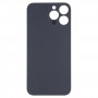 მარტივი ჩანაცვლება დიდი კამერის ხვრელი მინის უკანა ბატარეის საფარი iPhone 14 Pro Max (შავი)