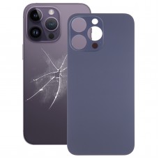 簡単な交換ビッグカメラホールガラスバックバッテリーカバーiPhone 14 Pro Max（紫）