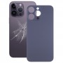 Лесен замяна на Big Camera Hole Glass Back Battery Cover за iPhone 14 Pro Max (Purple)