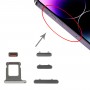 SIM ბარათის უჯრა + გვერდითი გასაღებები iPhone 14 Pro Max (შავი)