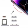 Bandeja de tarjetas SIM + teclas laterales para iPhone 14 Pro Max (púrpura)