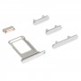 SIM Card Tray + Side Keys for iPhone 14 Pro Max(Silver)