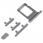 SIM ბარათის უჯრა + SIM ბარათის უჯრა + გვერდითი გასაღებები iPhone 14 Pro Max (შავი)