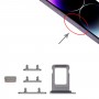 Bandeja de tarjetas SIM + Bandeja de tarjeta SIM + teclas laterales para iPhone 14 Pro Max (negro)