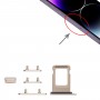 Plateau de carte SIM + plateau de carte SIM + touches latérales pour iPhone 14 Pro Max (or)