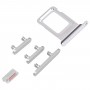 SIM Card Tray + SIM Card Tray + Side Keys for iPhone 14 Pro Max (Silver)