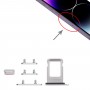 SIM -kortfack + SIM -kortfack + sido nycklar för iPhone 14 Pro Max (silver)