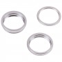 Für das iPhone 14 Pro 3PCS -Rückfahrkamera Glasslinse Metall außerhalb des Protektors Hoop Ring (Silber)