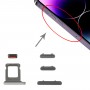 SIM -kártya tálca + oldalsó kulcsok az iPhone 14 Pro -hoz (fekete)