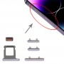 Bandeja de tarjetas SIM + teclas laterales para iPhone 14 Pro (púrpura)