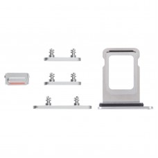 SIM -kártya tálca + SIM kártya tálca + oldalsó kulcsok iPhone 14 PRO -hoz (ezüst)