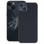 iPhone 14と簡単な交換用ビッグカメラホールガラスバックカバー（黒）