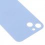 För iPhone 14 plus enkel ersättning Big Camera Hole Glass Back Battery Cover (Blue)