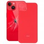 iPhone 14と簡単な交換用ビッグカメラホールガラスバックカバー（赤）