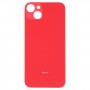 För iPhone 14 plus enkel ersättning Big Camera Hole Glass Back Battery Cover (Red)