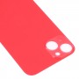 För iPhone 14 plus enkel ersättning Big Camera Hole Glass Back Battery Cover (Red)