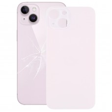 Helppo vaihto iso kameran reikän lasinen taka -akkukansi iPhone 14: lle (vaaleanpunainen)