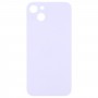 Cubierta de batería de vidrio de agujero de cámara grande de reemplazo fácil para iPhone 14 (púrpura)