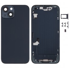 For iPhone 14 Battery Back Cover with Middle Frame / Side Keys(Black) 