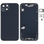 For iPhone 14 Battery Back Cover with Middle Frame / Side Keys(Black)