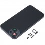 For iPhone 14 Battery Back Cover with Middle Frame / Side Keys(Black)