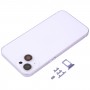 iPhone用14のバッテリーバックカバーミドルフレーム /サイドキー（紫）