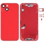 Pour le couvercle arrière de la batterie de l'iPhone 14 avec des touches d'image / latérales moyennes (rouge)
