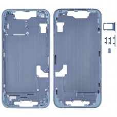Для iPhone 14 средняя кадра с боковыми ключами (синий)