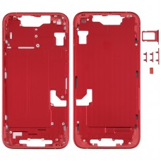 Pour l'iPhone 14 Cadre central avec des touches latérales (rouge)