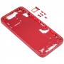 Für iPhone 14 mittlerer Rahmen mit Seitenschlüssel (rot)