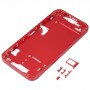 Für iPhone 14 mittlerer Rahmen mit Seitenschlüssel (rot)