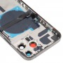 Для iPhone 13 Pro Max Back Back Cover с боковыми клавишами и лотками для карты и мощностью Power + Volume Flex Cable и беспроводной зарядкой (Black)